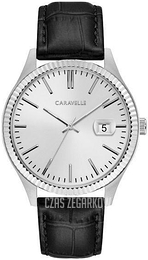 Bulova Caravelle Srebrny/Skóra Ø41 mm 43B150