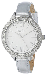 Bulova Caravelle Srebrny/Skóra Ø44.5 mm 43L167
