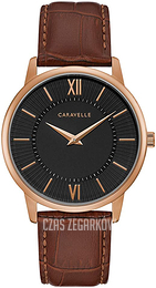Bulova Caravelle Czarny/Skóra Ø39 mm 44A115