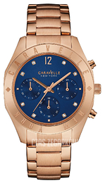 Bulova Niebieski/Stal w kolorze różowego złota Ø36 mm 44L192