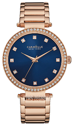 Bulova Crystal Niebieski/Stal w kolorze różowego złota Ø38 mm 44L210