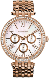 Bulova Caravelle Biały/Stal w kolorze różowego złota Ø38 mm 44N111