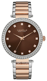 Bulova Crystal Brązowy/Stal w kolorze różowego złota Ø38 mm 45L152