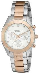 Bulova Caravelle Srebrny/Stal w kolorze różowego złota Ø36 mm 45L156