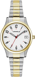 Bulova Caravelle Biały/Stal w odcieniu złota Ø30 mm 45M111