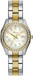 Bulova Caravelle Biały/Stal w odcieniu złota Ø28 mm 45M113