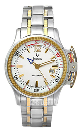 Bulova Accutron Biały/Stal w odcieniu złota Ø42 mm 65B105