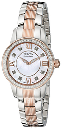 Bulova Diamond Biały/Stal w kolorze różowego złota Ø20 mm 65R152