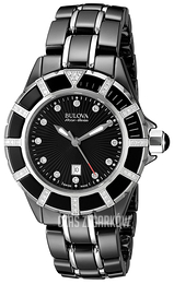 Bulova Diamond Czarny/Stal Ø36 mm 65R156