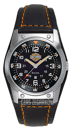 Bulova Harley-Davidson Czarny/Skóra Ø40 mm 76B31