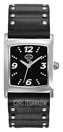 Bulova Harley-Davidson Czarny/Skóra 76L162
