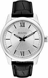 Bulova Srebrny/Skóra Ø41 mm 96A152