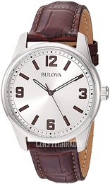 Bulova Srebrny/Skóra Ø40 mm 96A153