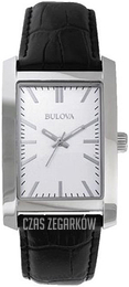 Bulova Srebrny/Skóra 96A156