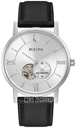 Bulova Srebrny/Skóra Ø42 mm 96A237