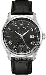 Bulova Wilton Czarny/Skóra Ø43 mm 96B387