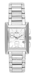 Bulova Chronograph Biały/Stal 96B90