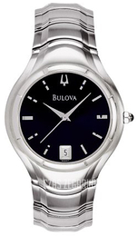 Bulova Bracelet Czarny/Stal Ø35 mm 96B97