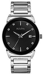 Bulova Czarny/Stal Ø40 mm 96D121