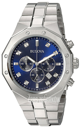 Bulova Niebieski/Stal Ø44 mm 96D138