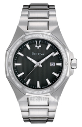 Bulova Diamond Czarny/Stal Ø43.5 mm 96E111