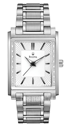 Bulova Diamond Biały/Stal 96E113