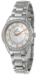 Bulova Crystal Biały/Stal Ø33 mm 96L146
