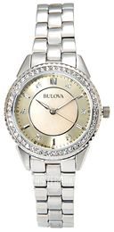 Bulova Crystal Beżowy/Stal Ø30 mm 96L220