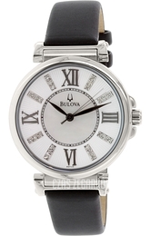Bulova Diamond Biały/Skóra Ø34 mm 96P133