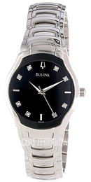 Bulova Diamond Czarny/Stal Ø28 mm 96P146