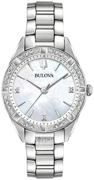 Bulova Diamond Biały/Stal Ø33 mm 96R228