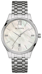 Bulova Diamond Biały/Stal Ø36 mm 96S161