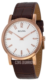 Bulova Dress Biały/Skóra Ø38 mm 97A106
