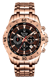 Bulova Sport Brązowy/Stal w kolorze różowego złota Ø43 mm 97B121