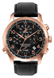 Bulova Wilton Chronograph Czarny/Skóra Ø47 mm 97B122