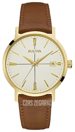 Bulova Dress Biały/Skóra Ø39 mm 97B151
