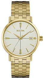 Bulova Bracelet Beżowy/Stal w odcieniu złota Ø39 mm 97B152
