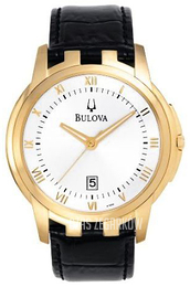 Bulova Dress Biały/Skóra Ø40 mm 97B59