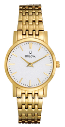 Bulova Dress Biały/Stal w odcieniu złota Ø27 mm 97L116
