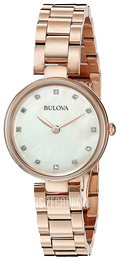 Bulova Diamond Srebrny/Stal w kolorze różowego złota Ø27 mm 97P111