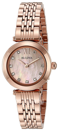 Bulova Dress Różowe złoto/Stal w kolorze różowego złota Ø24.5 mm 97P116