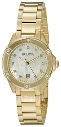 Bulova Diamond Srebrny/Stal w odcieniu złota Ø28 mm 97R100