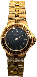Bulova Diamond Czarny/Stal w odcieniu złota 97S03
