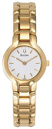 Bulova Dress Biały/Stal w odcieniu złota Ø22 mm 97V20