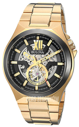 Bulova Czarny/Stal w odcieniu złota Ø46 mm 98A178