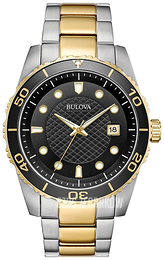 Bulova Czarny/Stal w odcieniu złota Ø43 mm 98A199