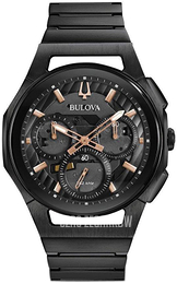 Bulova Curv Czarny/Stal Ø44 mm 98A207