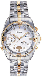 Bulova Millennia Biały/Stal w odcieniu złota Ø43 mm 98A48