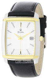 Bulova Dress Biały/Skóra 98B135