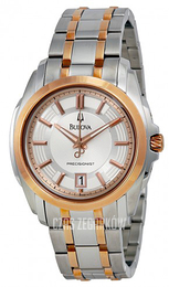 Bulova Precisionist Srebrny/Stal w kolorze różowego złota Ø40 mm 98B141